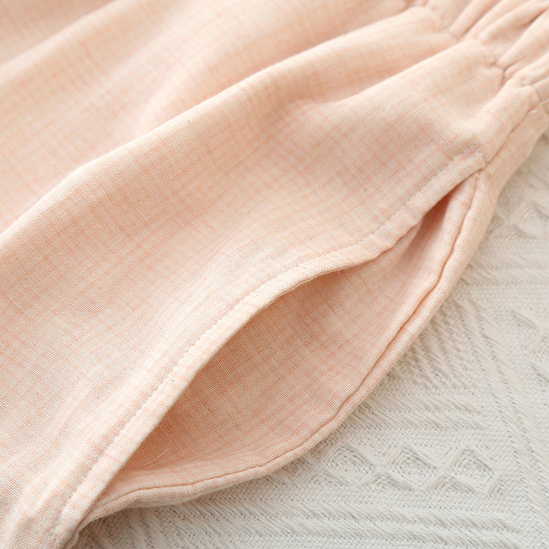 Pink 3/4 Sleeve Pure Cotton Pajama Set