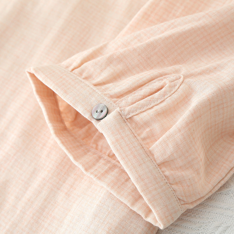 Pink 3/4 Sleeve Pure Cotton Pajama Set
